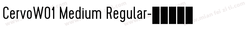 CervoW01 Medium Regular字体转换
